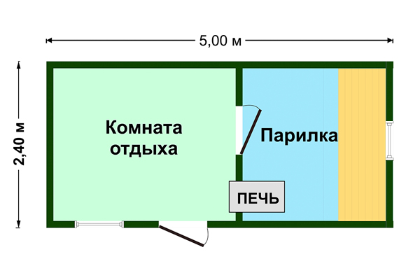 МБ-02 Мобильная каркасная баня - схема